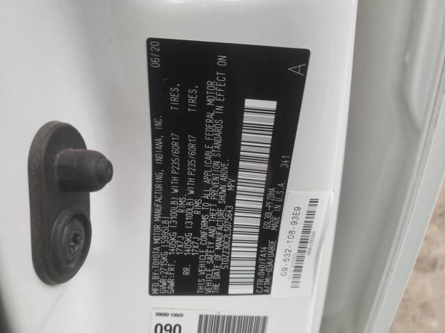 Photo 10 from auction – 2020 TOYOTA SIENNA L with VIN 5TDZZ3DC2LS075643