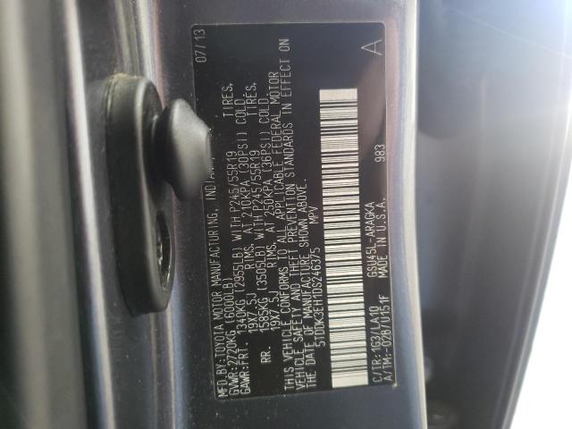Photo 10 from auction – 2013 TOYOTA HIGHLANDER with VIN 5TDDK3EH1DS246375