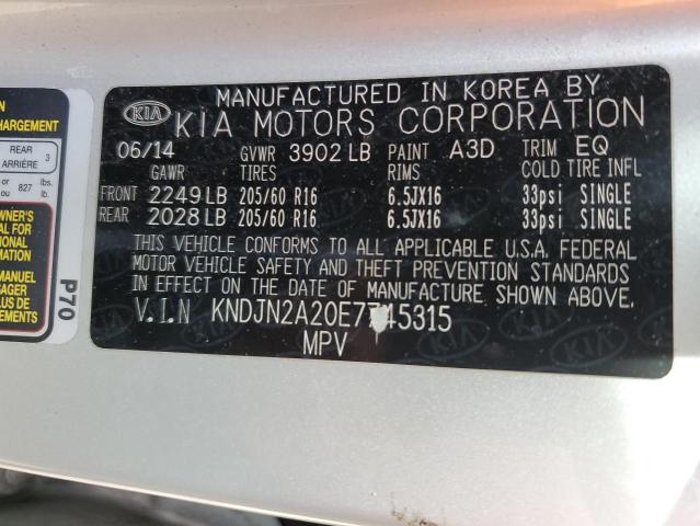 Photo 10 from auction – 2014 KIA SOUL with VIN KNDJN2A20E7745315
