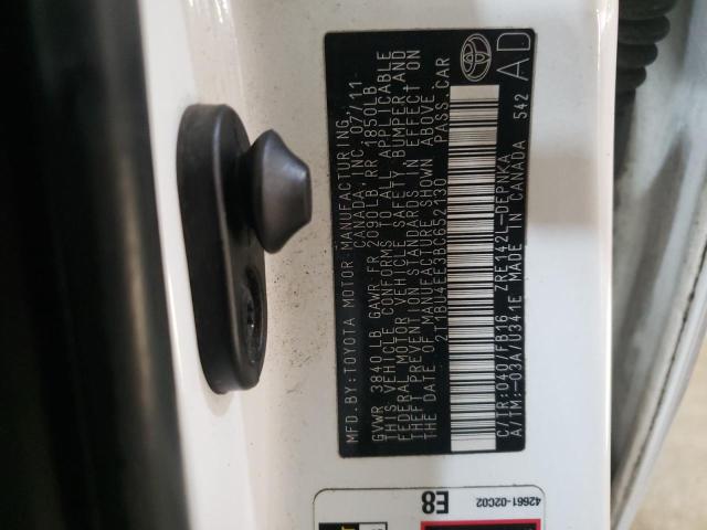 Photo 10 from auction – 2011 TOYOTA COROLLA BA with VIN 2T1BU4EE3BC652130