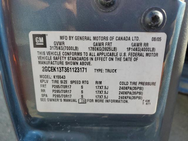 Photo 10 from auction – 2006 CHEVROLET SILVERADO with VIN 2GCEK13T361123171