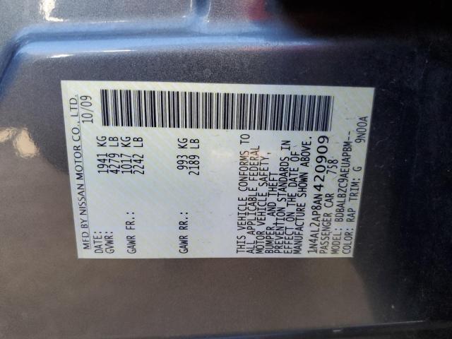 Photo 10 from auction – 2010 NISSAN ALTIMA BAS with VIN 1N4AL2AP8AN420909