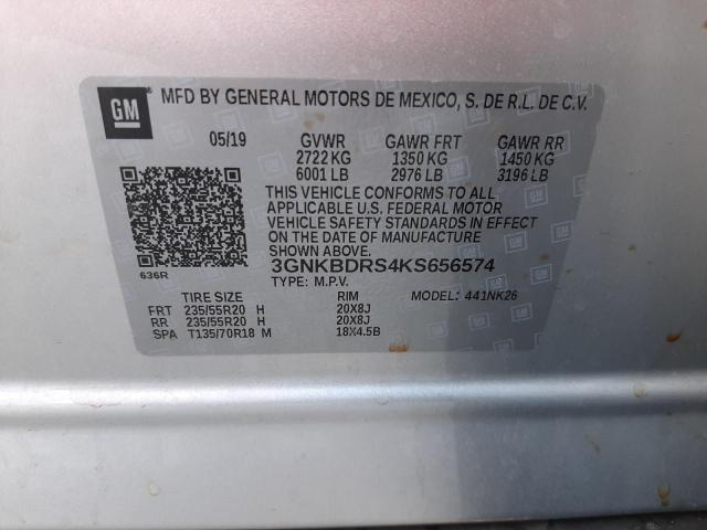 Photo 10 from auction – 2019 CHEVROLET BLAZER 3LT with VIN 3GNKBDRS4KS656574
