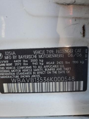 Photo 10 from auction – 2006 BMW 325 with VIN WBAVB13536K000548