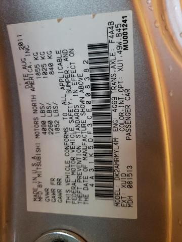 Photo 10 from auction – 2012 MITSUBISHI ECLIPSE GS with VIN 4A31K5DF3CE008382