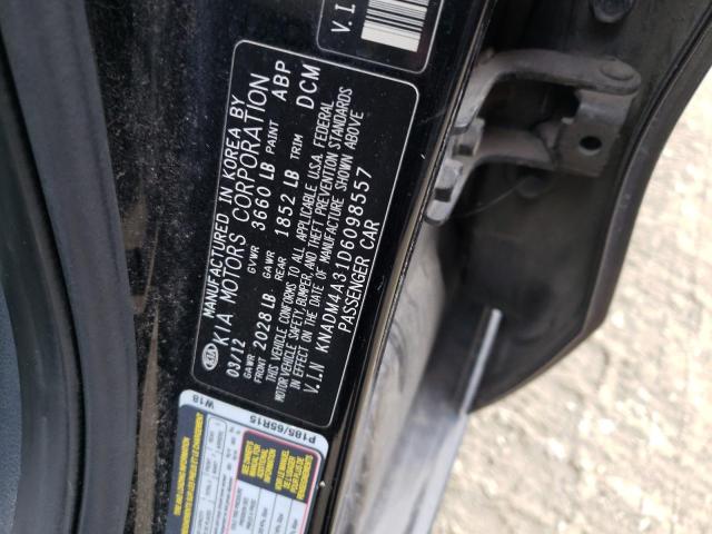 Photo 10 from auction – 2013 KIA RIO LX with VIN KNADM4A31D6098557