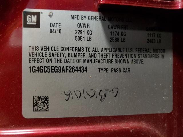 Photo 10 from auction – 2010 BUICK LACROSSE C with VIN 1G4GC5EG9AF264434