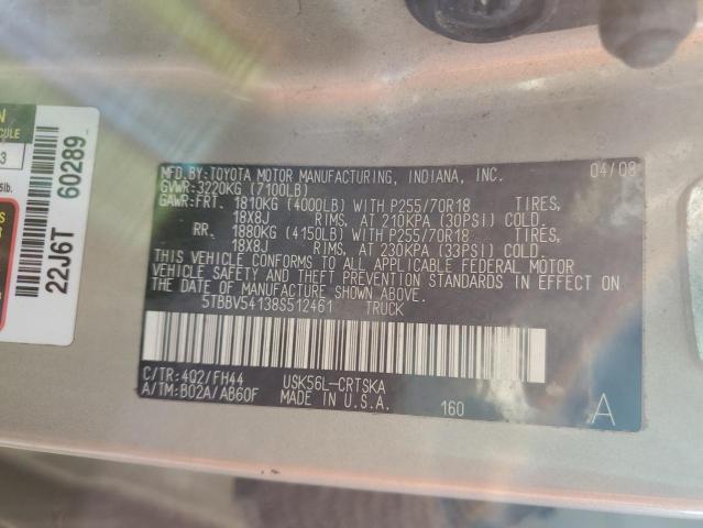 Photo 10 from auction – 2008 TOYOTA TUNDRA DOU with VIN 5TBBV54138S512461