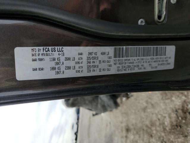 Photo 10 from auction – 2018 JEEP COMPASS LA with VIN 3C4NJDBBXJT304398