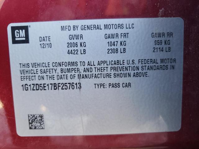 Photo 10 from auction – 2011 CHEVROLET MALIBU 2LT with VIN 1G1ZD5E17BF257613