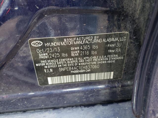 Photo 10 from auction – 2014 HYUNDAI SONATA GLS with VIN 5NPEB4AC1EH837060