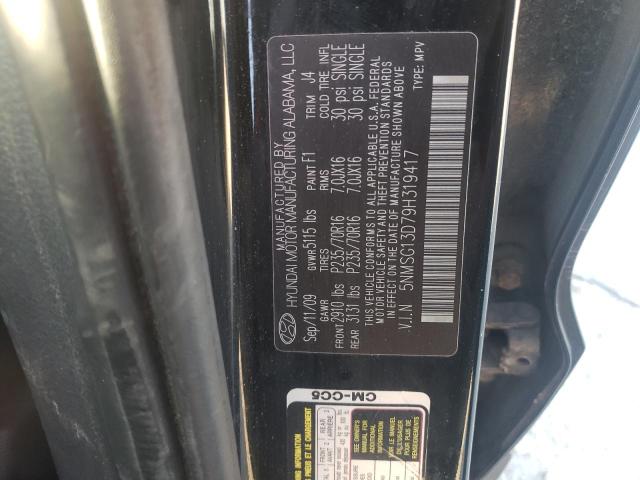 Photo 10 from auction – 2009 HYUNDAI SANTA FE G with VIN 5NMSG13D79H319417