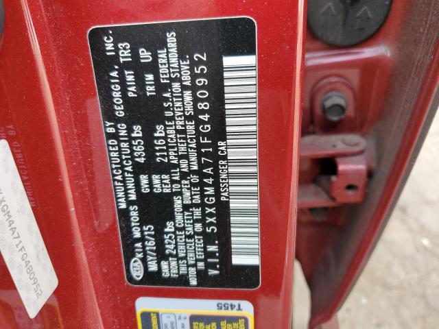 Photo 10 from auction – 2015 KIA OPTIMA LX with VIN 5XXGM4A71FG480952