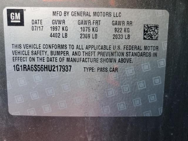 Photo 10 from auction – 2017 CHEVROLET VOLT LT with VIN 1G1RA6S56HU217937