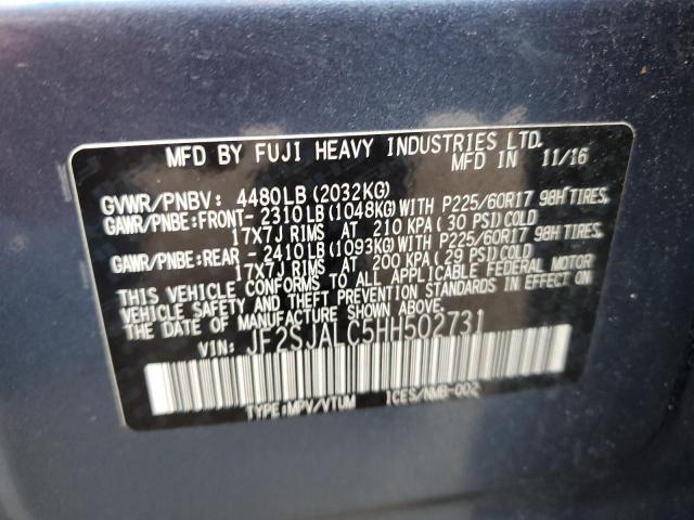 Photo 10 from auction – 2017 SUBARU FORESTER 2 with VIN JF2SJALC5HH502731