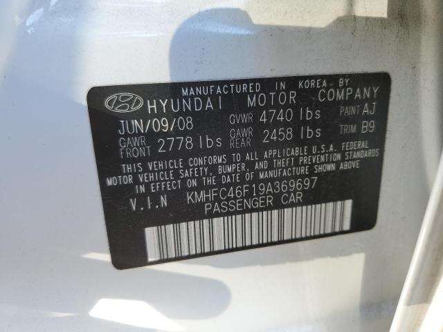 Photo 10 from auction – 2009 HYUNDAI AZERA SE with VIN KMHFC46F19A369697