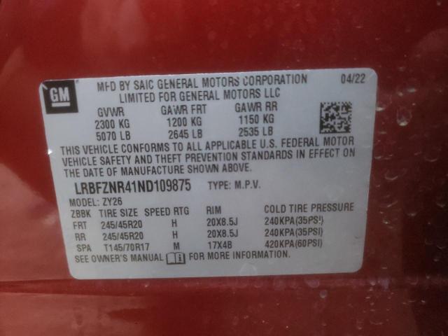 Photo 10 from auction – 2022 BUICK ENVISION E with VIN LRBFZNR41ND109875