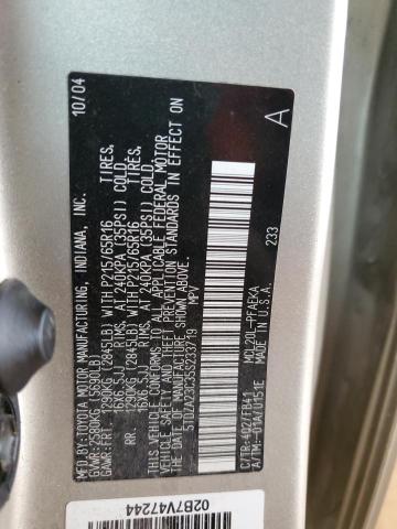 Photo 10 from auction – 2005 TOYOTA SIENNA CE with VIN 5TDZA23C35S233719