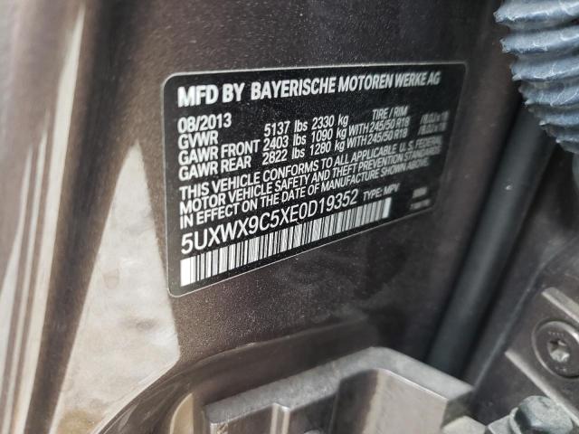 Photo 10 from auction – 2014 BMW X3 XDRIVE2 with VIN 5UXWX9C5XE0D19352