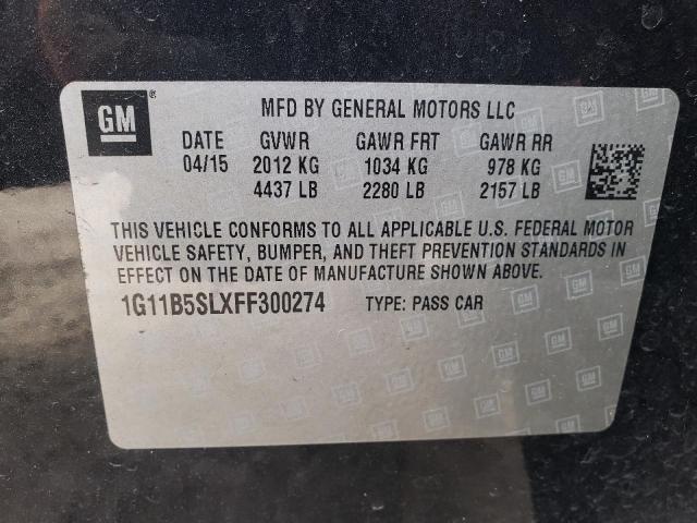 Photo 10 from auction – 2015 CHEVROLET MALIBU LS with VIN 1G11B5SLXFF300274