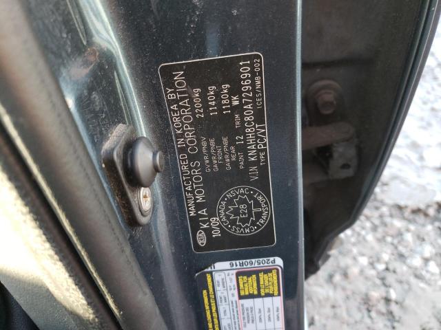 Photo 10 from auction – 2010 KIA RONDO EX with VIN KNAHH8C80A7296901