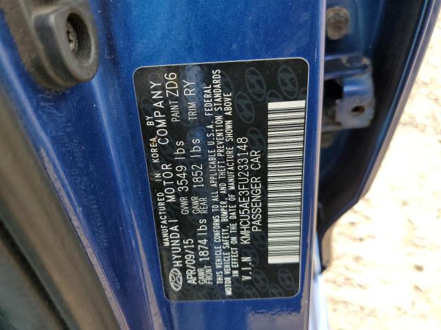 Photo 10 from auction – 2015 HYUNDAI ACCENT GLS with VIN KMHCU5AE3FU233148