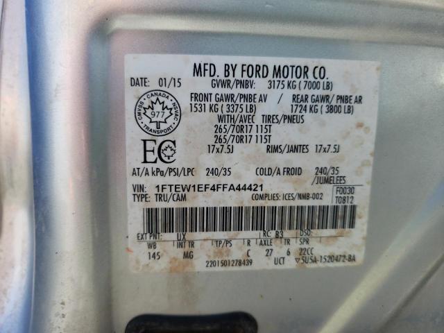 Photo 10 from auction – 2015 FORD F150 SUPER with VIN 1FTEW1EF4FFA44421