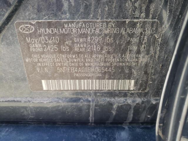 Photo 10 from auction – 2011 HYUNDAI SONATA GLS with VIN 5NPEB4AC1BH065445
