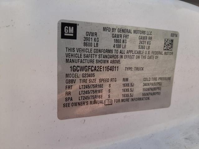 Photo 10 from auction – 2014 CHEVROLET EXPRESS G2 with VIN 1GCWGFCA2E1164011