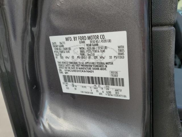 Photo 10 from auction – 2012 FORD ESCAPE LIM with VIN 1FMCU0EG1CKA16431