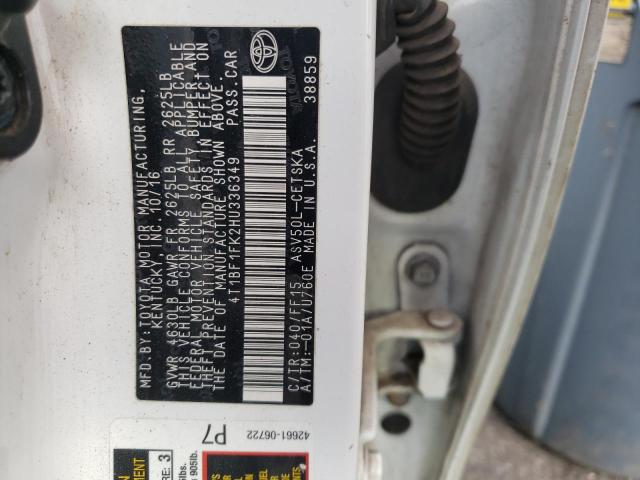 Photo 10 from auction – 2017 TOYOTA CAMRY LE with VIN 4T1BF1FK2HU336349