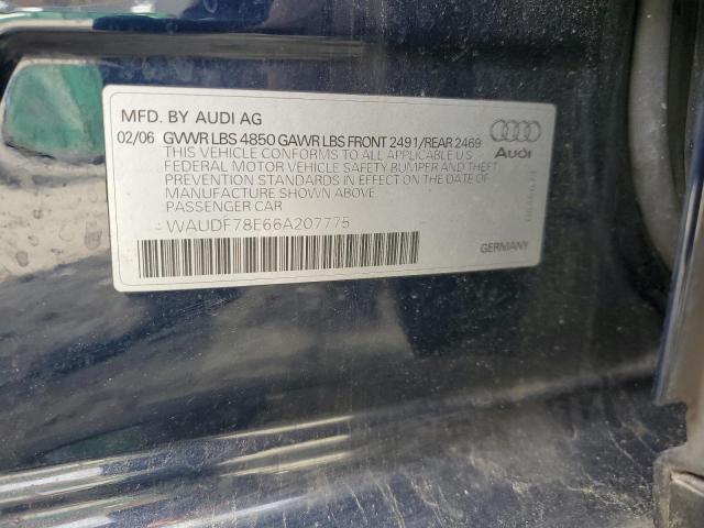 Photo 10 from auction – 2006 AUDI A4 2.0T QU with VIN WAUDF78E66A207775
