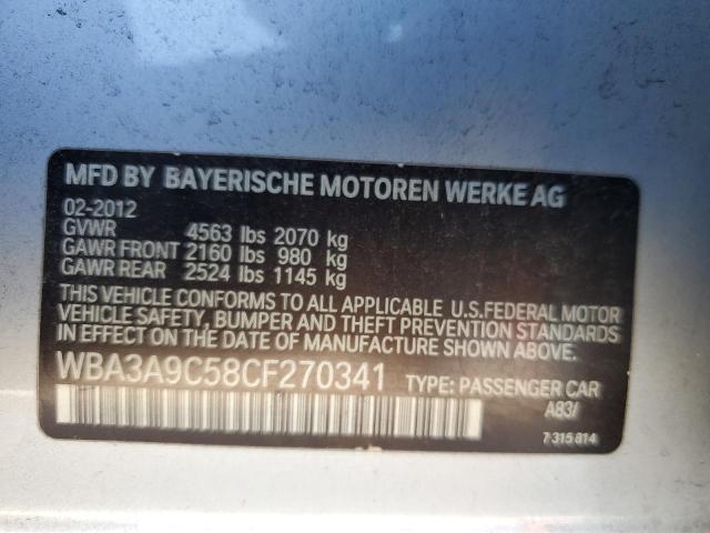 Photo 10 from auction – 2012 BMW 335 I with VIN WBA3A9C58CF270341