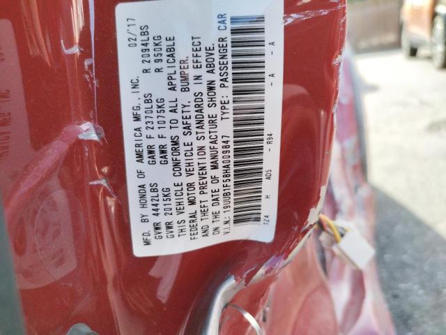 Photo 10 from auction – 2017 ACURA TLX TECH with VIN 19UUB1F58HA009847