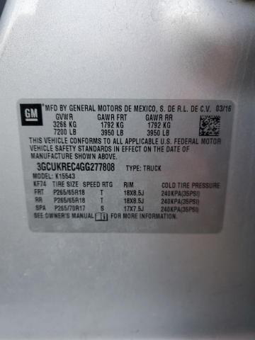Photo 10 from auction – 2016 CHEVROLET SILVERADO with VIN 3GCUKREC4GG277808