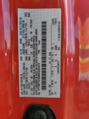 Photo 10 from auction – 2022 FORD F150 with VIN 1FTNF1C53NKD23410