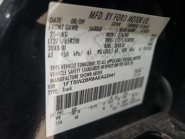 Photo 10 from auction – 2010 FORD F250 SUPER with VIN 1FTSW2BR8AEA22041
