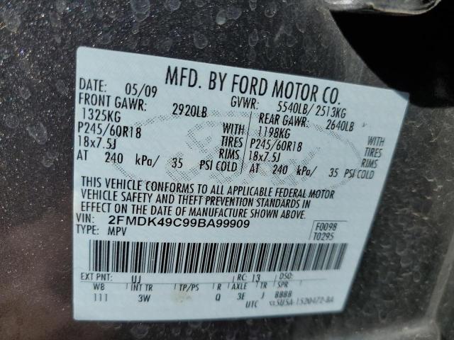 Photo 10 from auction – 2009 FORD EDGE LIMIT with VIN 2FMDK49C99BA99909