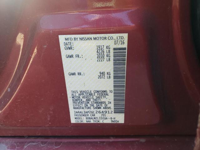 Photo 10 from auction – 2016 NISSAN ALTIMA 2.5 with VIN 1N4AL3AP2GC264912