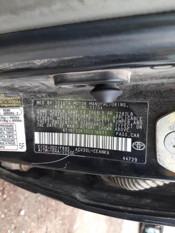 Photo 10 from auction – 2005 TOYOTA CAMRY LE with VIN 4T1BE32K15U016911