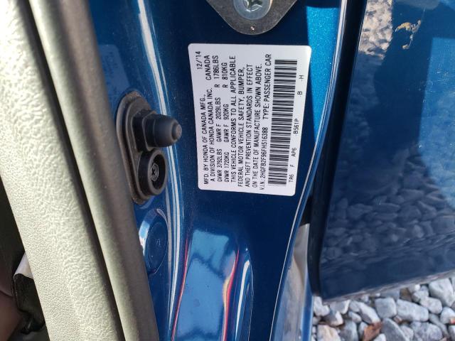 Photo 10 from auction – 2015 HONDA CIVIC EXL with VIN 2HGFB2F96FH516388