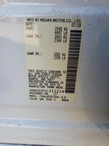 Photo 10 from auction – 2018 NISSAN LEAF S with VIN 1N4AZ1CP5JC315214