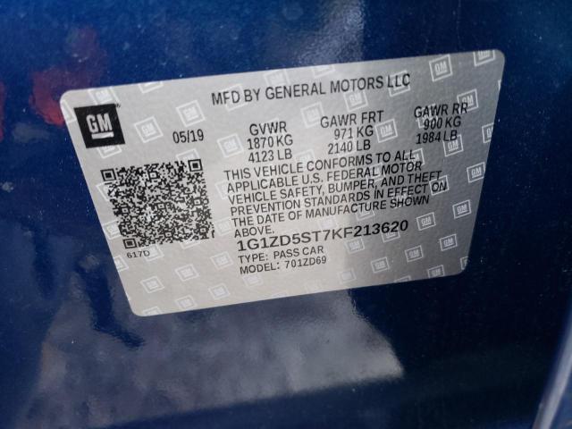 Photo 10 from auction – 2019 CHEVROLET MALIBU LT with VIN 1G1ZD5ST7KF213620