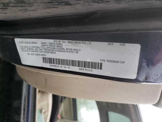 Zdjęcie 10 z aukcji – 2006 SUBARU LEGACY 2.5 z VIN 4S3BL626467208161