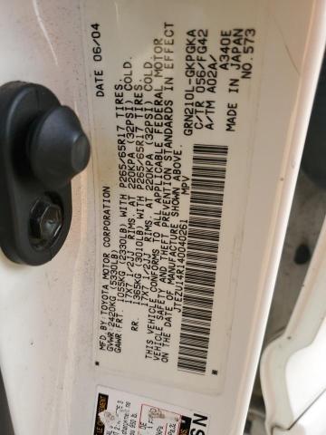 Zdjęcie 10 z aukcji – 2004 TOYOTA 4RUNNER SR z VIN JTEZU14R140040261