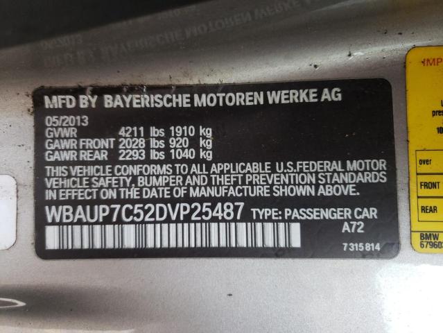 Photo 10 from auction – 2013 BMW 128 I with VIN WBAUP7C52DVP25487