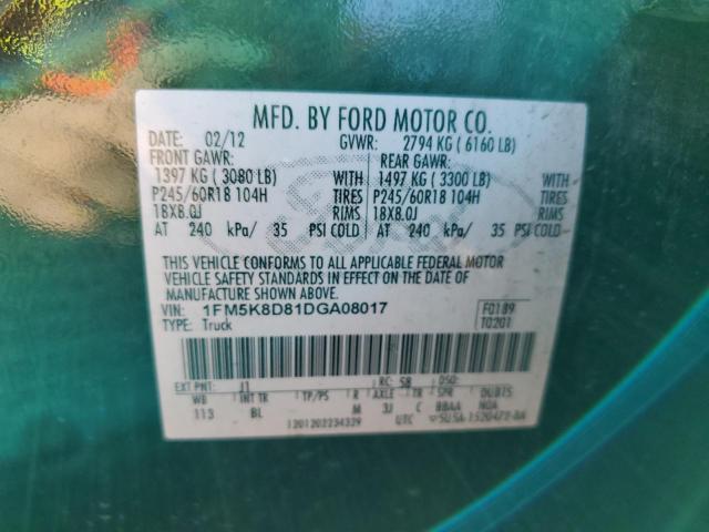 Photo 10 from auction – 2013 FORD EXPLORER with VIN 1FM5K8D81DGA08017