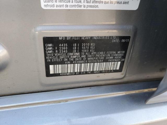Photo 10 from auction – 2011 SUBARU LEGACY 2.5 with VIN 4S3BMBC61B3262684