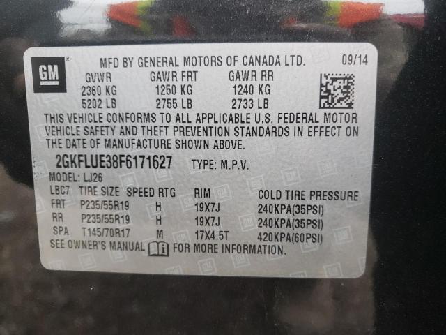 Photo 10 from auction – 2015 GMC TERRAIN DE with VIN 2GKFLUE38F6171627