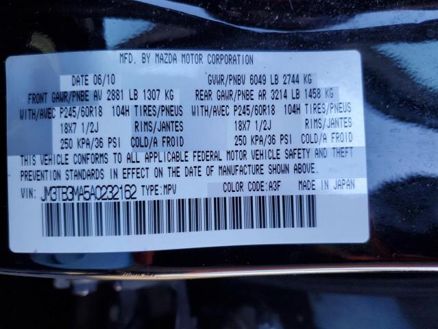 Photo 10 from auction – 2010 MAZDA CX-9 with VIN JM3TB3MA5A0232162